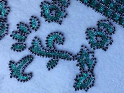 New special embroidery beaded patch chapter