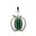 Gemstone Apple Charm Pendentif Righinestone Crystal Apple Shape Pendant pour les bijoux de bricolage Fabrication pour les cadeaux de la fête des mères d&#39;anniversaire