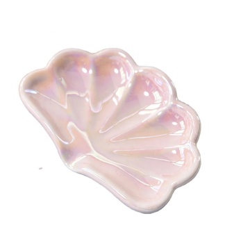 Custom Luxury Marble Surface Porcelain Soap Organizer Tray for Bathroom