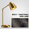 Dual USB LED Desk Lamp 3000K Metal Swivel Reading