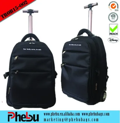 2015 new design roling laptop trolley backpack(TROB15-002)
