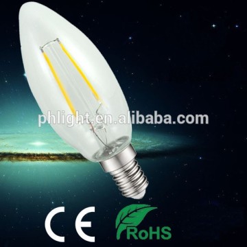 2015 High quality 360 Degree C35 normal 2W LED Filament bulb