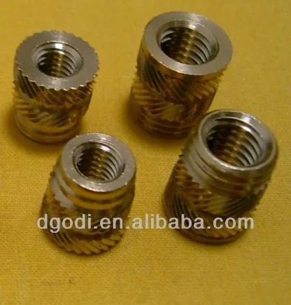 small stainless steel knurled self-tapping threaded inserts for plastic