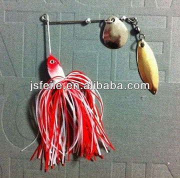 Red haad white body lead Spinner Bait