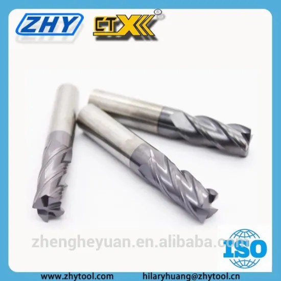 ZHY-carbide 4 flutes ball nose corner radius end mills