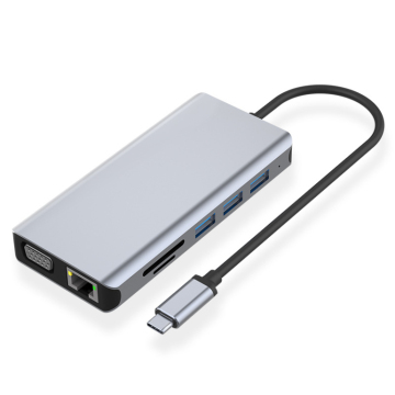 12 en 1 estación de acoplamiento Multi Hub USB