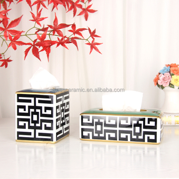 Ceramic Tissue Paper Box Napkin Holder for Hotel - Custom Fancy Design
