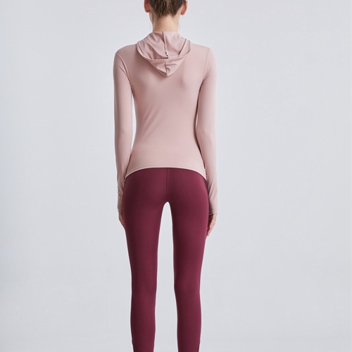 Pullover da yoga da donna a maniche lunghe con felpe con cappuccio