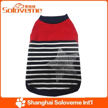 High Quality Pet Dog Star Rhinstone T-shirt bare Clothes Tee Apparel