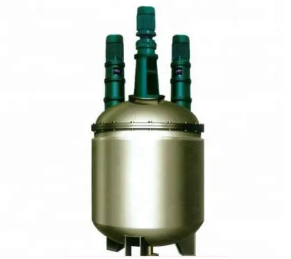 Horizontal stainless steel chemical mixing reactors