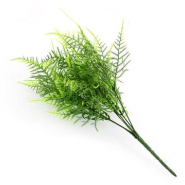 Plastic Green 7 Stems Artificial Asparagus Fern Bush Plants Home Cafe Office Artificial & Dried Flowers Artificial Decoration