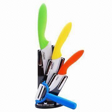 Ceramic Knife Set with Acrylic Stand