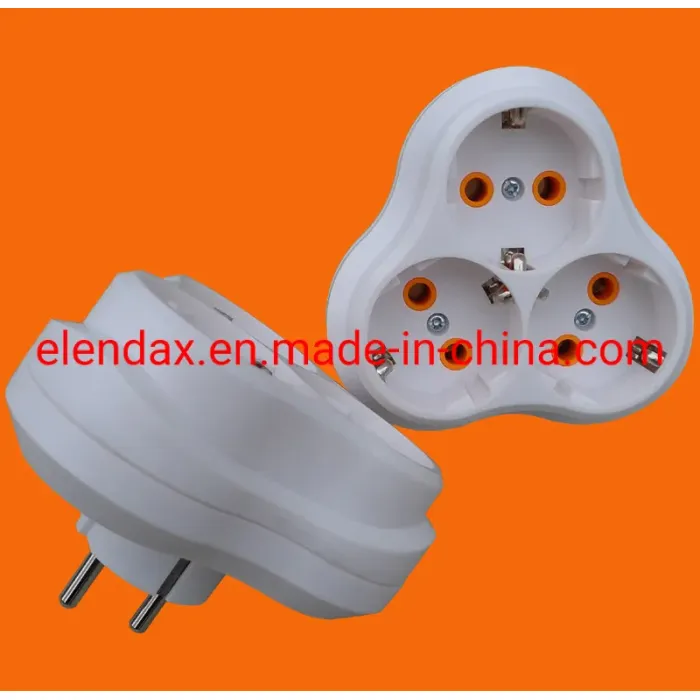 Adaptor Daya Listrik 2 Arah EU Hitam (P8812)