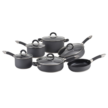 Pots and pans non-stick cookware set with gray