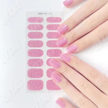 Wholesale Glitter Nail Stickers - 16 Strips Sexy Women Girls Nail Art Decorations