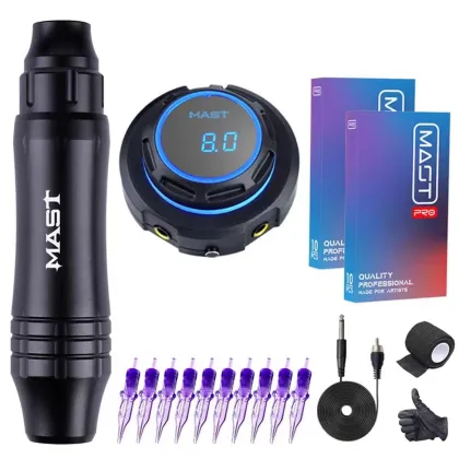 Wholesale Dragonhawk Mast Tattoo Makeup Pen Kit with Power Pack and Cartridge Needles