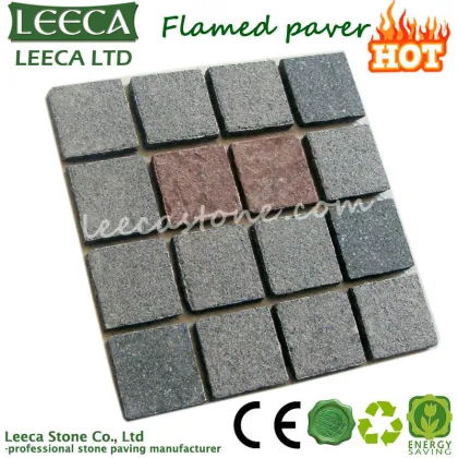 Red yellow star compass elements carpet pavers