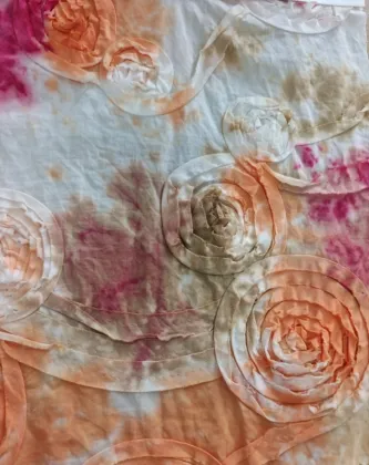 tie dye embroidery fabric