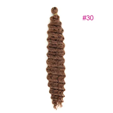 Julianna kanekalon 22" 85g synthetic deep wave crochet hair bulk hair deep twist ombre braiding hair