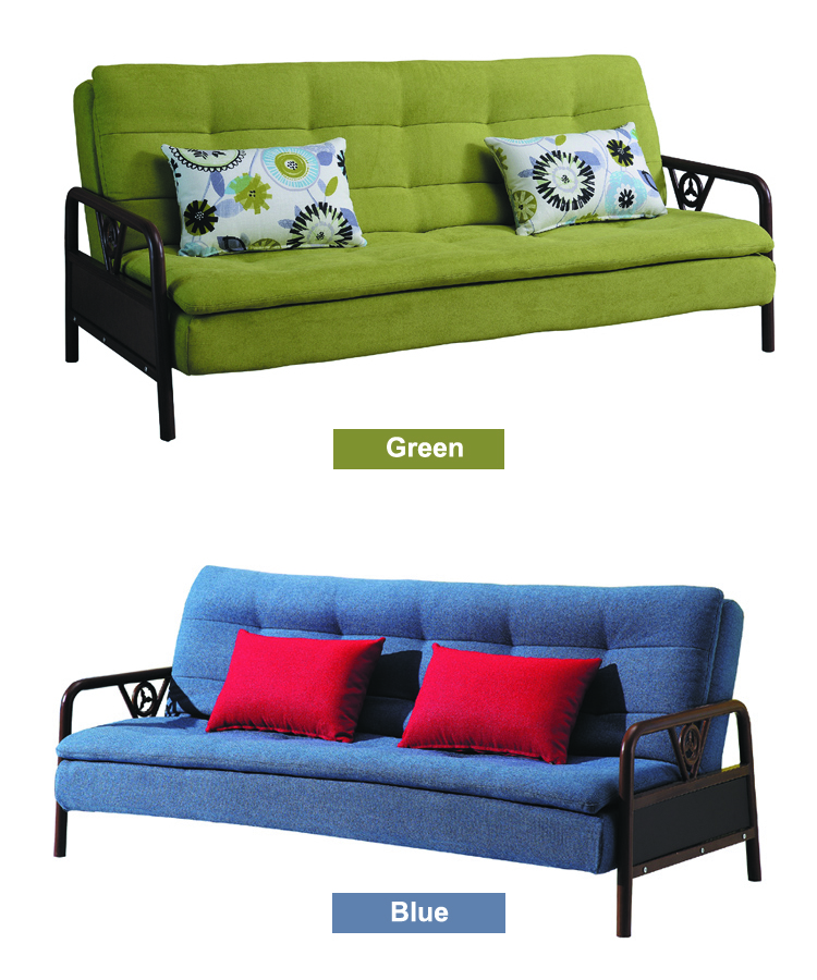 Foshan factory low price cheap sofa set home furniture bed sofas yellow green blue