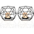 Geometric Tealight Candle Holder Decor for Table Centerpiece