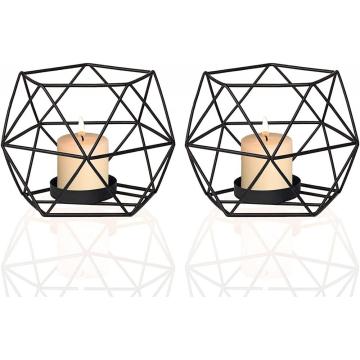 Geometric Tealight Candle Holder Decor for Table Centerpiece