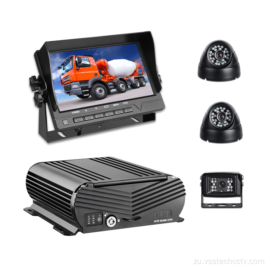 I-4-Channel NVR Car Hard Disk Recorder + Display