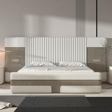 Luxury Solid Wood Hotel and Home Furniture: Indulge in Elegance with High-End Double Beds and Upholstered Beds
