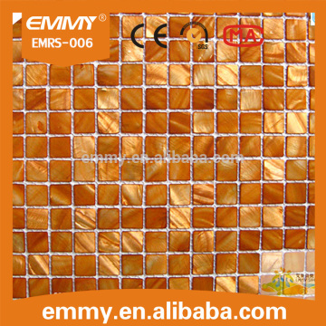 Hot sale gold raw mother of pearl shell mosaic tiles dyeing wall mosaic tile