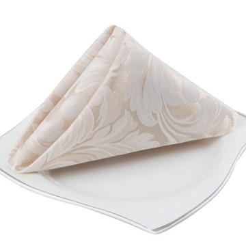 17x17 inç Damask Bez peçeteleri, 12 paket polyester saten kare masa peçeteleri düğün dekorasyonu için