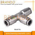 Union Tee Push In Brass Pneumatic Hose Fitting