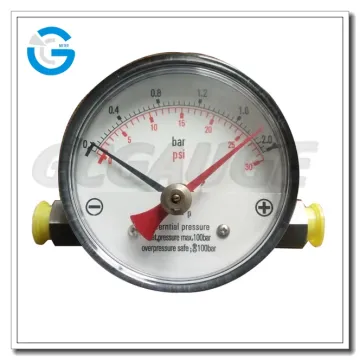 80mm black steel case set pointer differential gauge