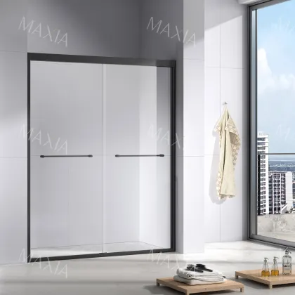 Black dual activity shower partition