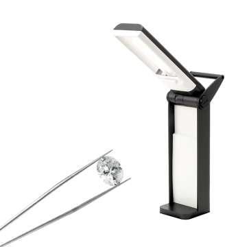 Compact Folding Jewelry Lamp with Daylight Fluorescent Light for Gemstone Grading