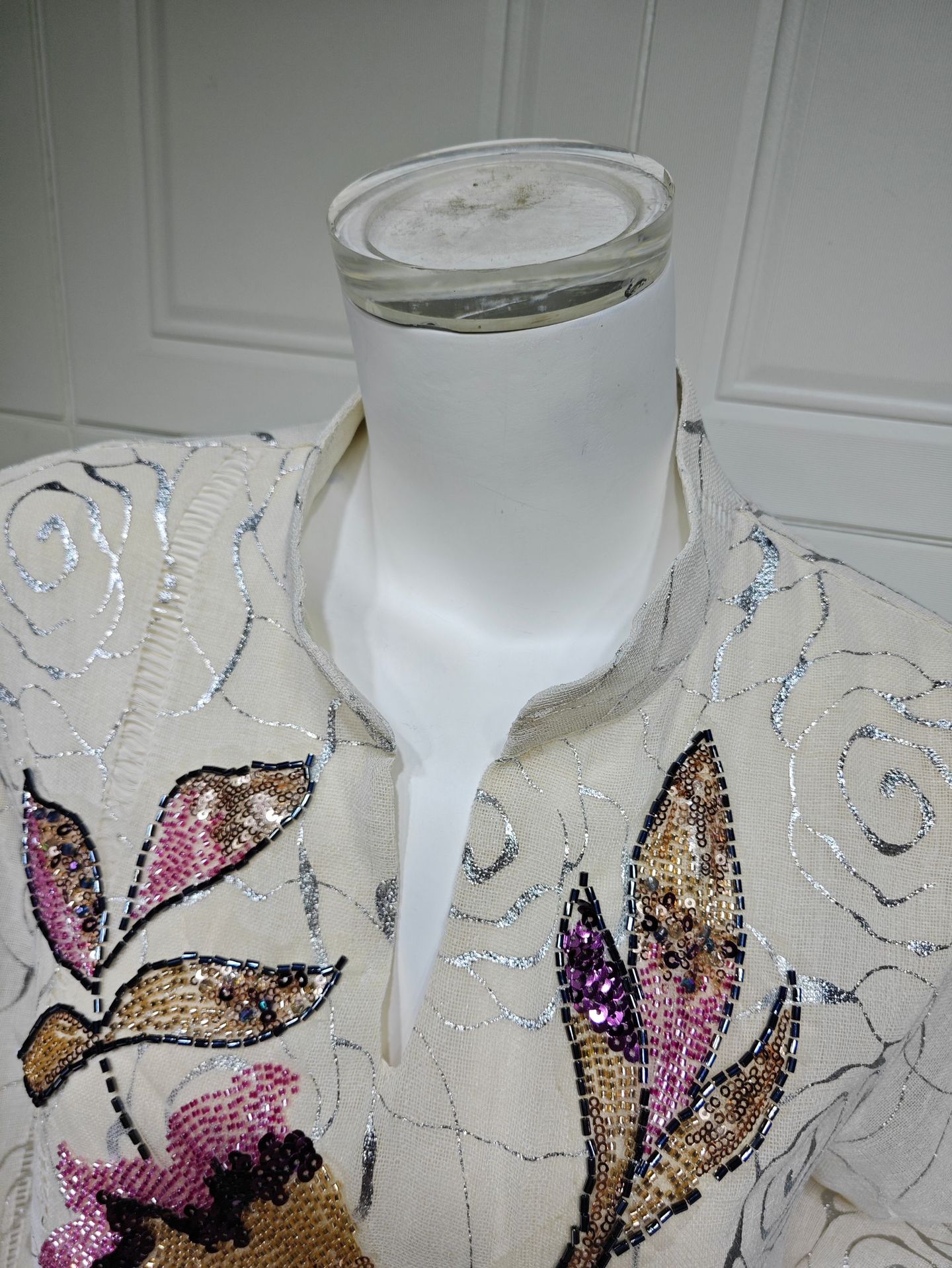 Beaded Abaya Jalabiya Dress AB564 (2)