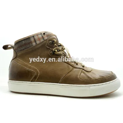 special toe new style fashionable no brand men leather sneakers