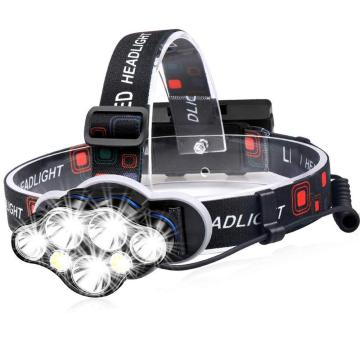 Ihualite 18650 แบตเตอรี่แบบชาร์จไฟได้ IPX5 ไฟหน้า LED COB กันน้ำกันน้ำ