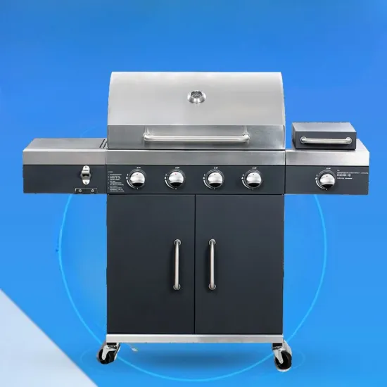 Gas BBQ Grill 4 Burners Gas Barbecue Grill with Doors