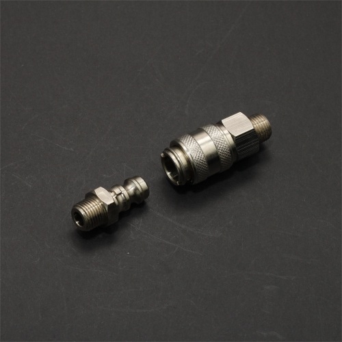 Interlacing air jet connector plug for barmag machine