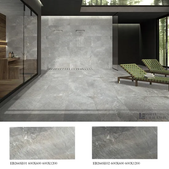 Dark Grey 20mm Porcelain Tile for Outdoor Use