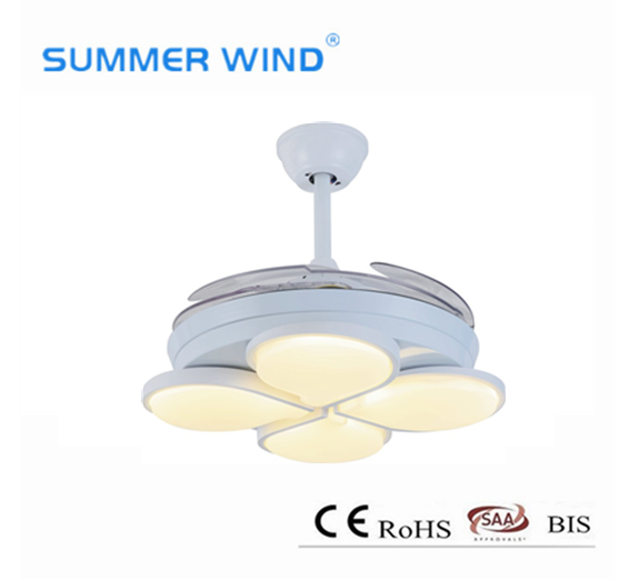 ABS blades modern warm light ceiling fan