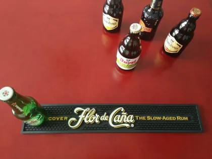 Custom design beer bar accessories bar mat