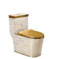 Elegant Bathroom Siphon Gold One Piece Toilet