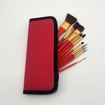 Set di pennelli per pittura ad olio con sacchetto di tela
