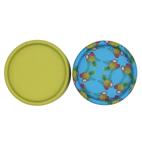 Round face powder compact case