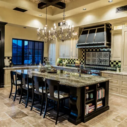 White Black Sparkle Kitchen Artifical Quartz Stone Countertops