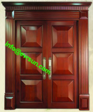 Carved wooden door