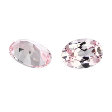 Egg Shaped Morganite Pink Bare Stone DIY Jewelry Oval Cultured Colored Gemstone
