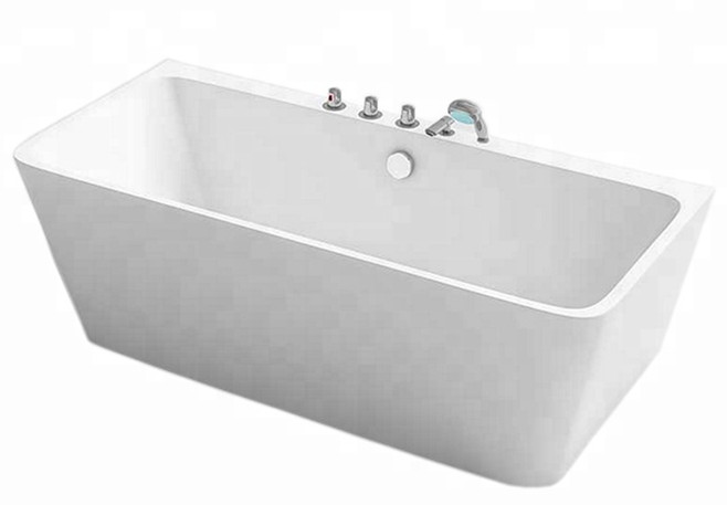 Bañera independiente 60 x 32 bañera rectangular acrílica de forma curva en venta