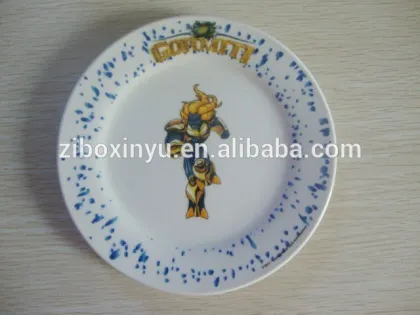 ZIBO XINYU XY-0827 Ceramic Plate with Printing , Cartoon Cake Plate